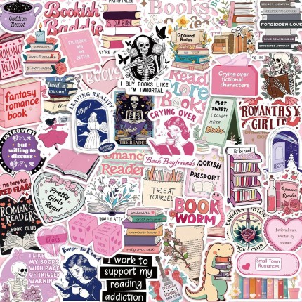 200 adesivos de livros para Kindle, adesivos de livros para adultos, adesivos de leitura à prova d'água de vinil para garrafa de água decalques para laptop
