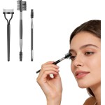 3 peças de escova de sobrancelha, separador de cílios, pente de sobrancelha e spoolie de cílios profissionais para remover rímel