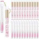 30 pincéis de xampu de cristal para cílios - pincel de limpeza de cílios macios para limpeza de extensões de cílios, escova de limpeza profunda dos poros do nariz, escova de rímel