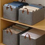 4 Caixas Organizadoras Dobráveis para Guarda-Roupa e Gavetas – Cestos Organizadores em Tecido com Alças, Cinza, Multiuso para Roupas e Closet (Reforçado) - Imagem 2