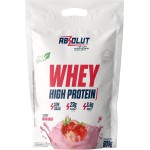 Absolut Nutrition, Whey high protein, 23 gramas de proteína, adoçado com stevia, Sabor morango, Pouch, 900 gramas
