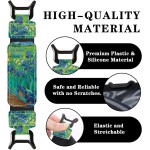 Acessórios de alça de mão para Kindle – Alça de dedo para tablet Paperwhite 11ª/12ª geração/Kobo/Lenovo/Sony Ereaders Tablet Iris Flores Floral Azul Suporte de alta elasticidade para - Imagem 2