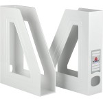 Acrimet Porta Revistas Classic Line – Organizador para Estantes, Armários e Prateleiras, Cor Branco, 2 Peças, 277.BO - Imagem 2