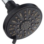 AquaDance Bronze Esfregado A Óleo de Alta Pressão 6-Setting 4" Chuveiro de Cabeça- Ângulo Ajustável, Jatos de Chuveiro Anti-Entupimento, Instalação Sem Ferramentas- Eua Padrão Cert (Chuveiro Elétrico