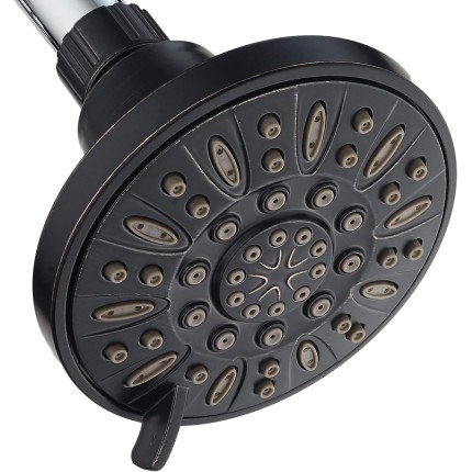 AquaDance Bronze Esfregado A Óleo de Alta Pressão 6-Setting 4" Chuveiro de Cabeça- Ângulo Ajustável, Jatos de Chuveiro Anti-Entupimento, Instalação Sem Ferramentas- Eua Padrão Cert (Chuveiro Elétrico