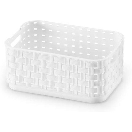 Arthi Rattan Caixa Organizadora, Branco, 520 ml