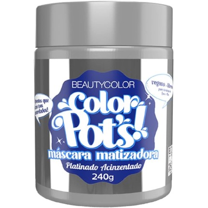 Beautycolor Color Pot’s Máscara Matizadora Violeta Blonde – Neutraliza Tons Amarelados e Realça o Brilho – 240g