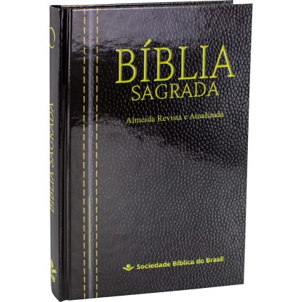Bíblia Sagrada Almeida Revista e Atualizada | SBB | Capa dura, impressa preta: Almeida Revista e Atualizada (ARA)