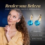 Brinco Feminino Ponto de Luz Zircônia "Perfect Shine" – Semijoia Luxuosa, Elegante e Sofisticada – Acompanha Bolsa de Veludo - Imagem 2