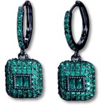 Brinco Feminino "Radiante" Cravejado em Zircônias Luxuosas - Aço Inoxidável - 5 cm - Glamour e Sofisticação - Acompanha Bolsa de Veludo