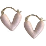 Brinco Feminino de Luxo "Marble Heart" – Design Marmorizado em Formato de Coração, Cores Azul, Branco e Rosa – Joia Elegante e Sofisticada em Cobre – Acompanha Bolsa de Veludo