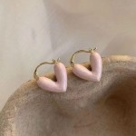 Brinco Feminino de Luxo "Marble Heart" – Design Marmorizado em Formato de Coração, Cores Azul, Branco e Rosa – Joia Elegante e Sofisticada em Cobre – Acompanha Bolsa de Veludo - Imagem 2