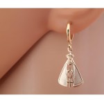 Brinco Pingente Nossa Senhora Aparecida Folheado Ouro 18k Antialérgico