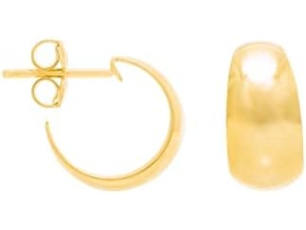 Brinco Rommanel Banhado Ouro Pequena Argola Larga Lisa 524526
