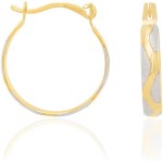Brinco folheado a ouro argola com aplicação de rhodium - tam.único 5239210000 - Imagem 2