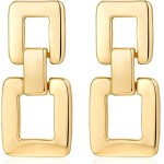 Brincos Geométricos Pendentes Minimalistas - Elegância Contemporânea e Minimalismo Sofisticado