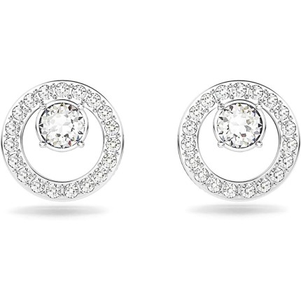 Brincos femininos simples e elegantes com zircônia cúbica brilhante
