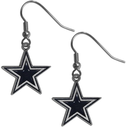 Brincos pendentes femininos NFL Siskiyou Sports Dallas Cowboys tamanho único cor do time