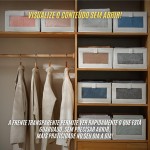 Caixa Organizadora 18L Dobrável com Visor Transparente | Cesto Multiuso para Closet, Armário, Lavanderia e Quarto (3) - Imagem 2