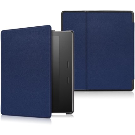 Capa Compatível com Kindle Oasis - Auto Hibernação - Fecho Magnético (Não compatível com Kindle 11ª Geração e Kindle Paperwhite) (Azul Marinho)