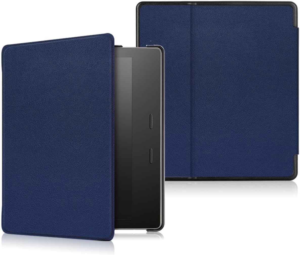 Capa-Compativel-com-Kindle-Oasis-Auto-Hibernacao-Fecho.jpg Capa Compatível com Kindle Oasis - Auto Hibernação - Fecho Magnético (Não compatível com Kindle 11ª Geração e Kindle Paperwhite) (Azul Marinho)