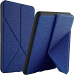 Capa Kindle Paperwhite 11ª Geração 2021 - WB Ultra leve Silicone Flexível e Sensor Magnético - Origami Tecido Azul (Não Compatível com Kindle 11ª Geração ou Kindle Paperwhite 10ª Geração)