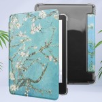 Capa para Kindle Paperwhite de 6,8 polegadas 11ª geração 2021 e edição exclusiva, capa de couro PU e capa traseira transparente flexível macia com hibernar/despertar automático
