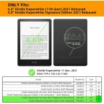 Capa para Kindle Paperwhite de 6,8 polegadas 11ª geração 2021 e edição exclusiva, capa de couro PU e capa traseira transparente flexível macia com hibernar/despertar automático - Imagem 2