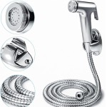 CasaFonseca Ducha Higiênica Bidê para Banheiro Lavabo Chuveirinho com Mangueira Flexível de 1,20m Econômica Prática e Sustentável Premium com Suporte de Parede e Kit de Fixação