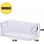 Cesta Organizadora Em Acrílico transparente Multiuso - 23cm x 11cm x 8cm - Imagem 2