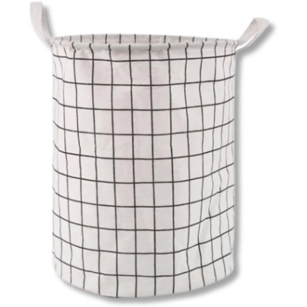 Cesto Dobrável Multiuso 40x35cm em Poliéster Resistente – Organizador de Roupa Suja, Brinquedos e Lavanderia