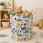 Cesto Organizador Brinquedos Roupas Sujas Brinquedoteca Tamanho Médio (Dino)