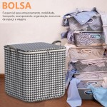 Cesto Organizador Cesto de Roupa, 110 Litros 52 x 40 x 52 cm de não Tecido para Guarda-Roupa Armário Garagem - Imagem 2