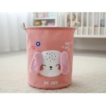 Cesto Organizador Dobrável Multiuso com Alças, Design Infantil Big Ears, Armazenamento de Roupa Suja e Brinquedos. (ROSA CACHORRO) - Imagem 2