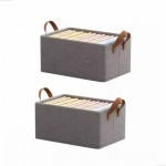 Cesto Organizador Multiuso Dobrável 25L Com Alça, Caixa Organizadora Para Roupas, Guarda Roupa, Gavetas, Brinquedos (2)