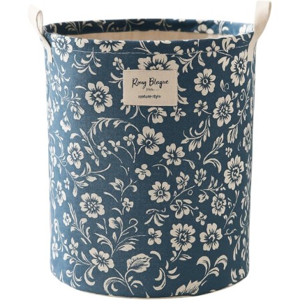Cesto Organizador Roupa Suja Dobrável Multiuso 25l Grécia - Azul