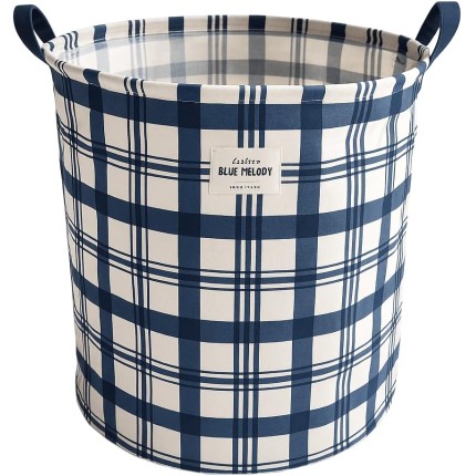 Cesto Organizador Roupa Suja Dobrável Multiuso 25l Grécia - Faixas