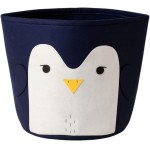 Cesto Organizador Roupa Suja Dobrável Multiuso 30L Animais Decorativo Roupas e Brinquedos, Design Panda e Pinguim, 30L (Pinguim) - Imagem 2