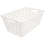Cesto Organizador Square Médio Dasplast | 4,2L | Design Modular e Funcional | Ideal para Diversos Ambientes | Sustentável e Durável | Cor Branco