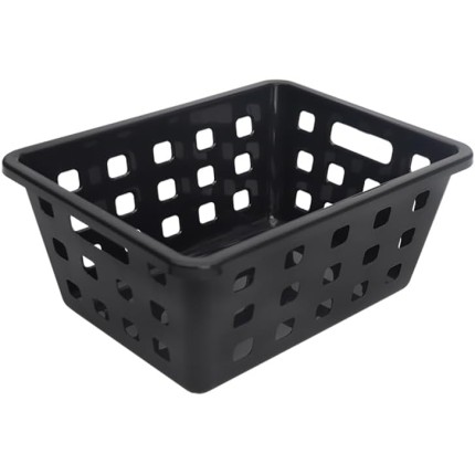 Cesto Organizador Square Pequeno Dasplast | 1,3L | Design Funcional e Modular | Perfeito para Pequenos Espaços | Sustentável e Durável | Cor Preto
