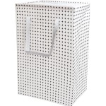 Cesto de Roupa Grande Dobrável 72L Impermeável com Alça Organizador Lavanderia (Estampa Cruzes)