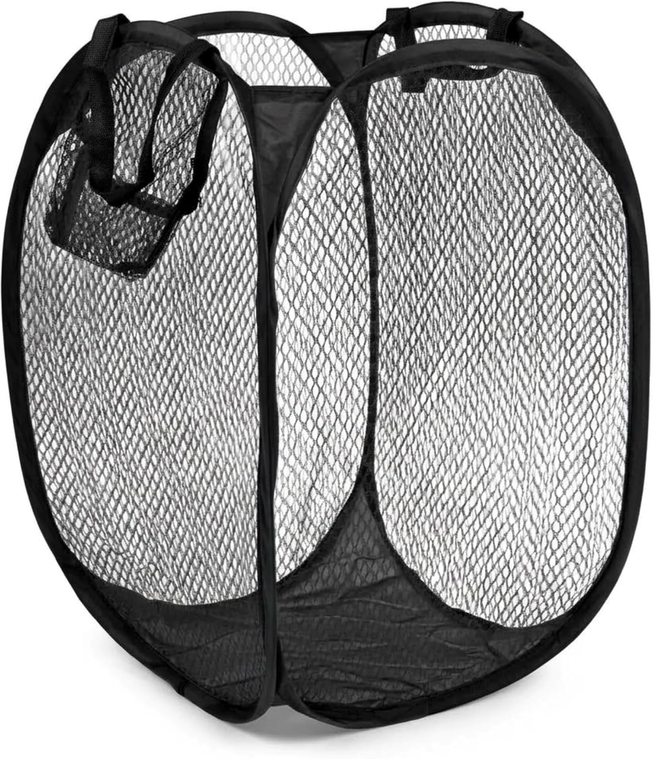 Cesto-de-Roupa-Suja-Dobravel-Telado-Multiuso-Organizador-Pop-Up.jpg Cesto de Roupa Suja Dobrável Telado Multiuso Organizador Pop Up com Malha Respirável Anti-Odor para Lavanderia Quarto e Brinquedos Economia de Espaço (29X50CM) (PRETO)