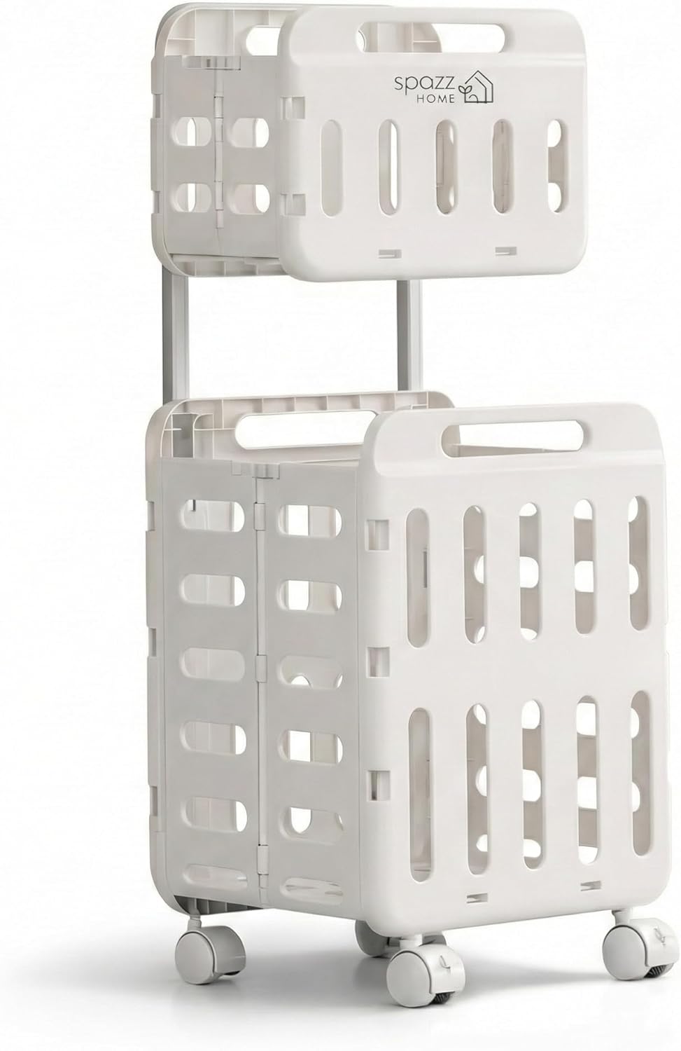 Cesto-de-Roupa-Suja-Duplo-com-Rodas-–-Grande-Capacidade.jpg Cesto de Roupa Suja Duplo com Rodas – Grande Capacidade ~70L, Dobrável, Organizador de Lavanderia em 2 Andares com Trava e Alça Retrátil – Branco