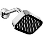 Chuveiro ABS Ducha 15x10 cm Preto Quadrado Chuveiro Pressurizado a ar com Ajuste de Economia de água