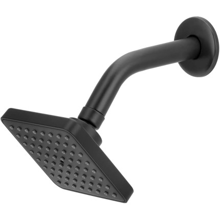 Chuveiro Ducha Flatt Preto Fosco/Black Quadrado Aquecedor