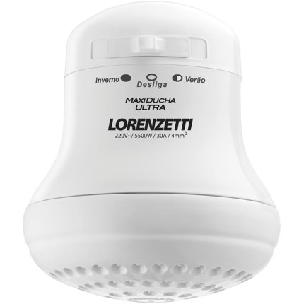 Chuveiro Maxi Ducha Lorenzetti 3 Temperaturas Ultra 220/5500w
