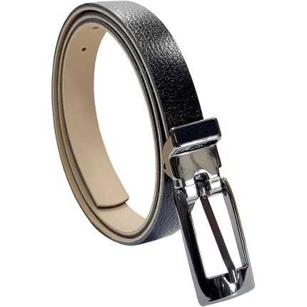 Cinto Feminino Casual Couro Fino Moderno Fivela Metal 2 cm Preto Bege Marrom Caramelo