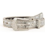 Cinto Feminino Western Lux Glamour com Cristais e Pérolas — Couro Sintético Premium, Ajustável, Estilo Cowgirl Chic
