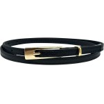 Cinto Feminino de Couro Legítimo Preto Fino ZERASTOCK Prime Elite