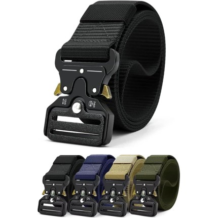 Cinto Masculino Militar Tático Premium Fivela Metal Engate Rápido Nylon Unisex Ajustável Resistente Tipo Policia Civil Exército Bope Guarda Nacional Bombeiro Modelo Americano Calça
